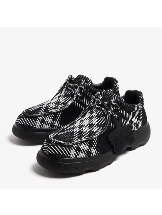 Burberry Creeper Check Woven Lace Up Boots Black Made in Italy, NWT, EU Size 44 main image 16